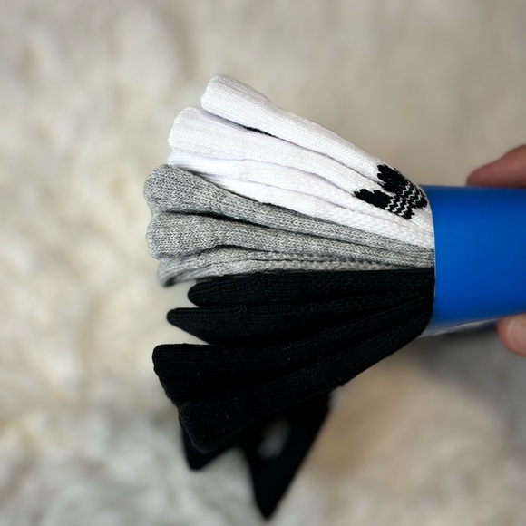 adidas Originals Men's Trefoil Crew 6 Pairs Athletic Running Socks Size:2Y-5Y - Picture 3 of 3